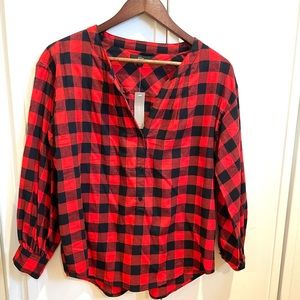 J. Crew plaid top